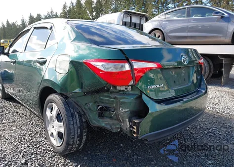 2014 Toyota Corolla Le z USA, uszkodzony, nr VIN 2T1BURHE4EC052617